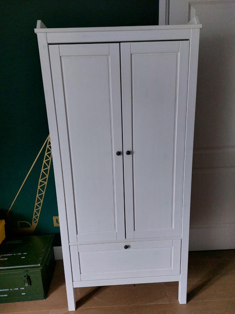 Witte Ikea Sundvik kledingkast voor kinderkamer, Met deur(en), Gebruikt, Kinderkamer, Modern, 150 tot 200 cm