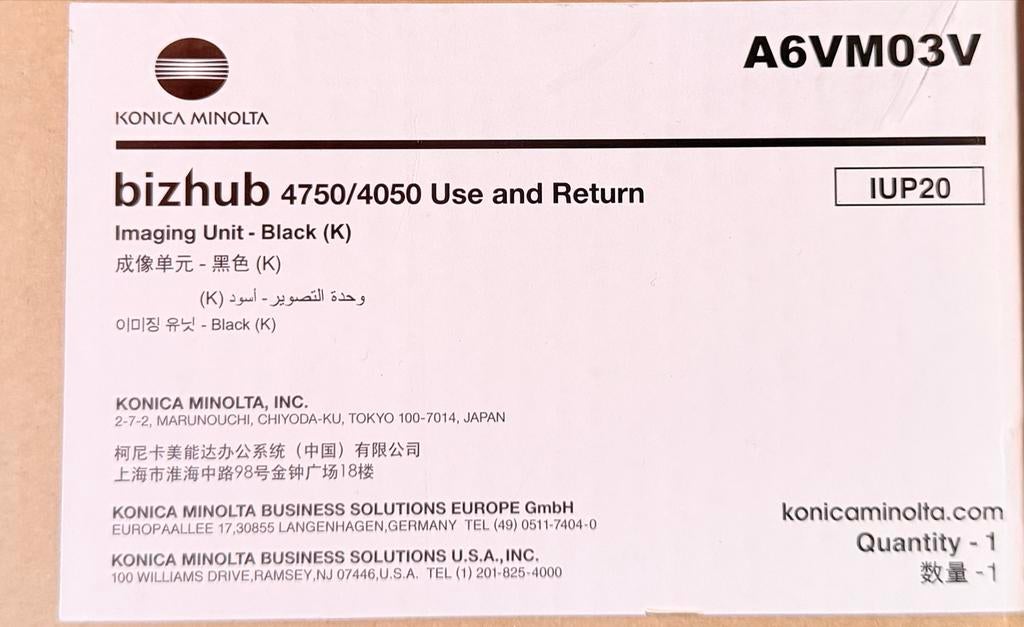 KONICA MINOLTA bizhub 4750/4050 Imaging Unit Black IUP20, Ophalen, Nieuw, Toner