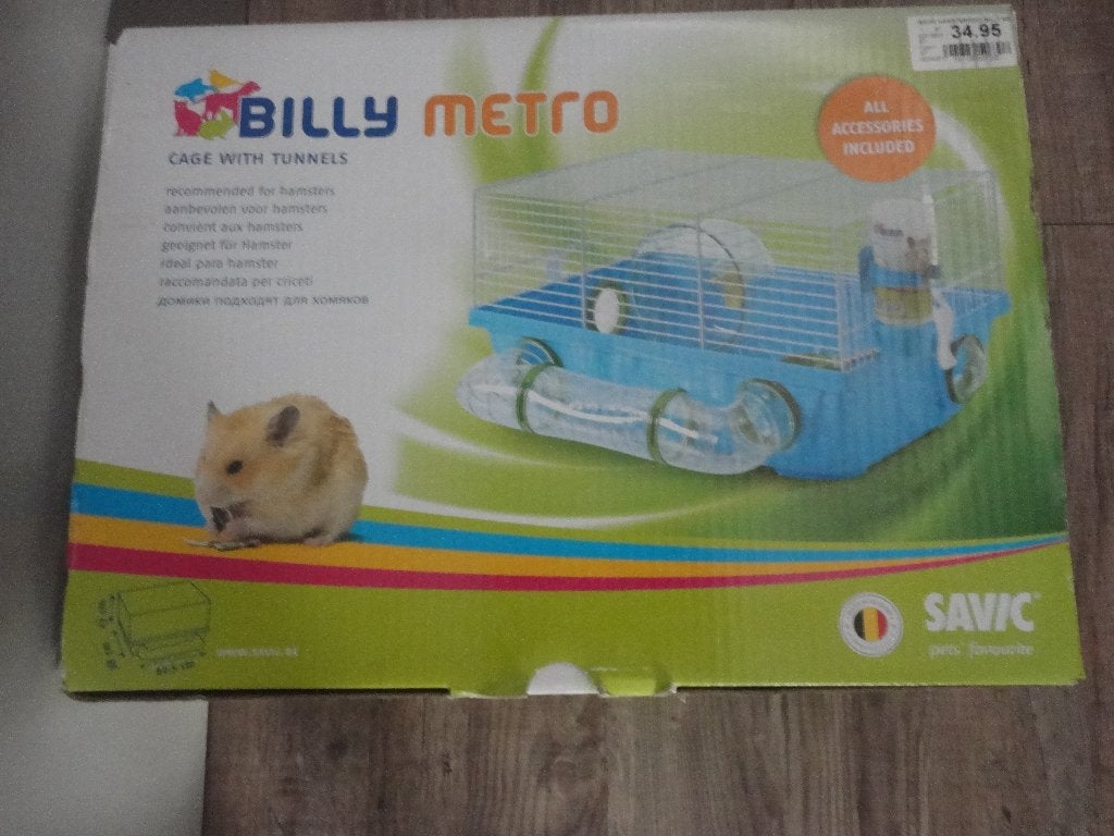 MOOIE NIEUWE HAMSTERKOOI/ MUIZENKOOI IN DOOS /BILLY METRO, Minder dan 60 cm, Kooi, Nieuw, Ophalen of Verzenden