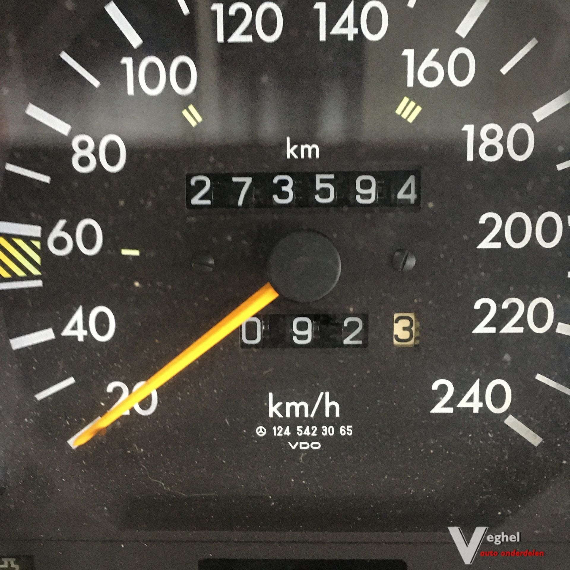 Mercedes W124 1994        Km Tellerklok      124 542 3065, Gebruikt, -, -, Ophalen of Verzenden