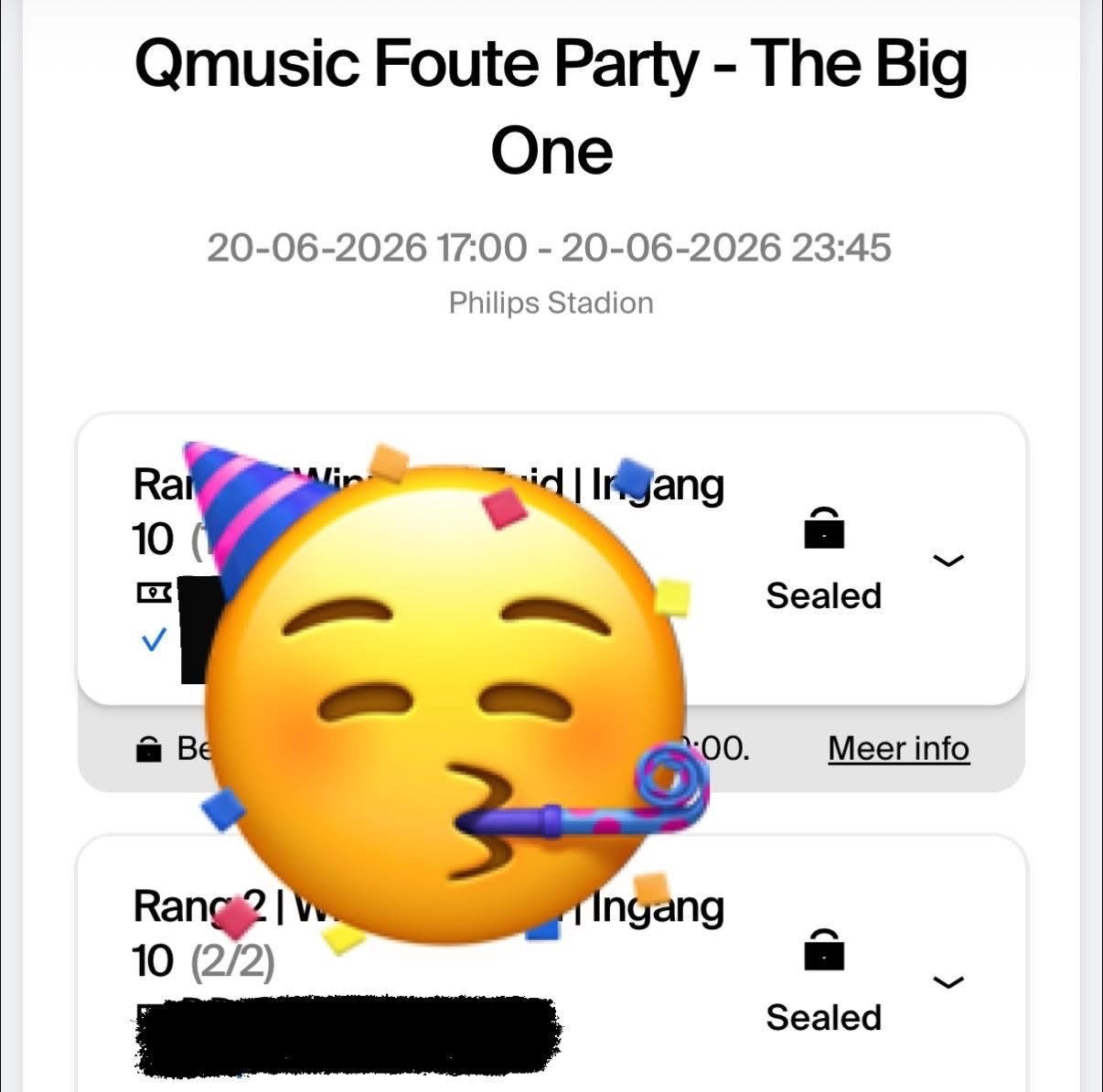2 tickets voor Q-music de foute party, Twee personen, Juni