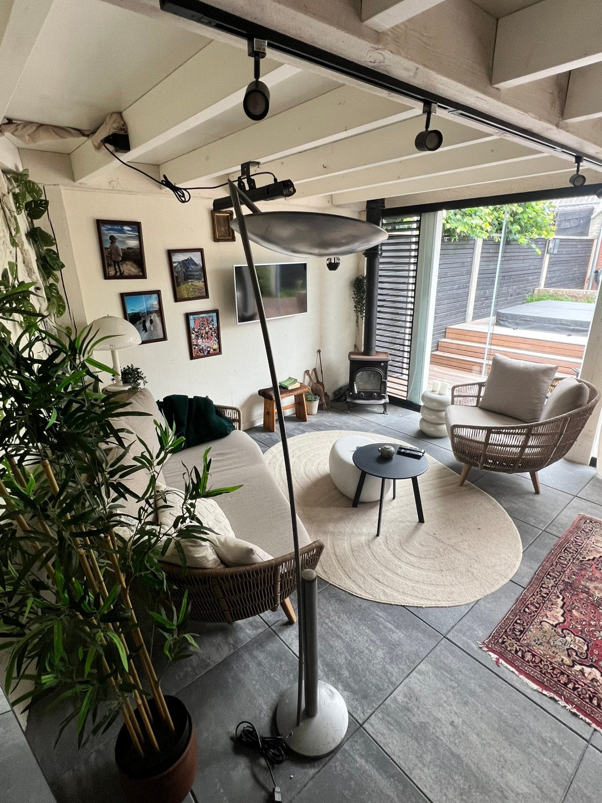Design vloerlamp jaren 70, Antiek en Kunst, Antiek | Lampen, Ophalen