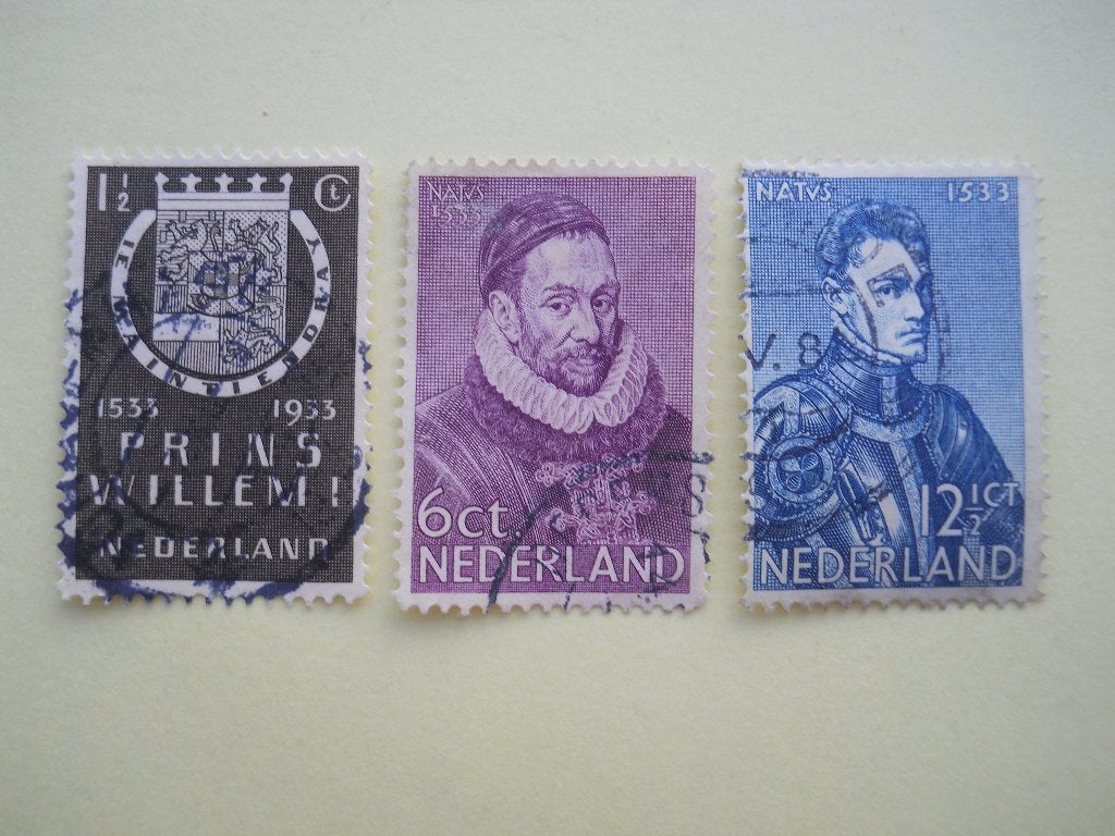 Nederland 1933 Herdenkingszegels Nvph.252+254-255 gestempeld, Postzegels en Munten, Postzegels | Nederland, Ophalen of Verzenden