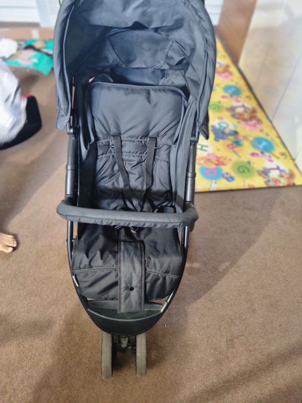Hauck Buggy met regenhoes - Zwart, verstelbare rugleuning, Kinderen en Baby's, Buggy's, Ophalen of Verzenden, Gebruikt, Overige merken