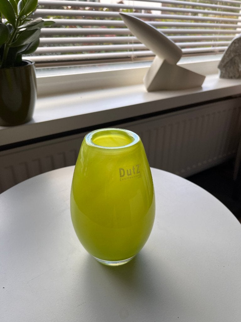 Dutz Collection glazen Vaasje  licht Groen, Ophalen, Nieuw, 15 cm, Glas