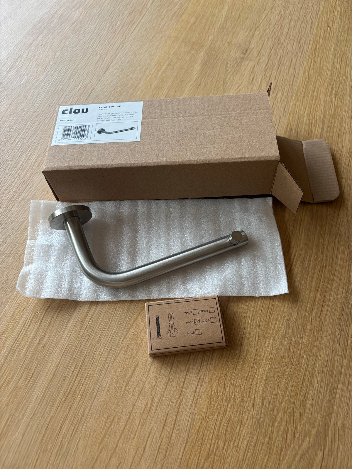 Clou Kaldur toiletrolhouder RVS geborsteld NIEUW, Toilet-accessoire, Overige merken, Nieuw, Ophalen of Verzenden