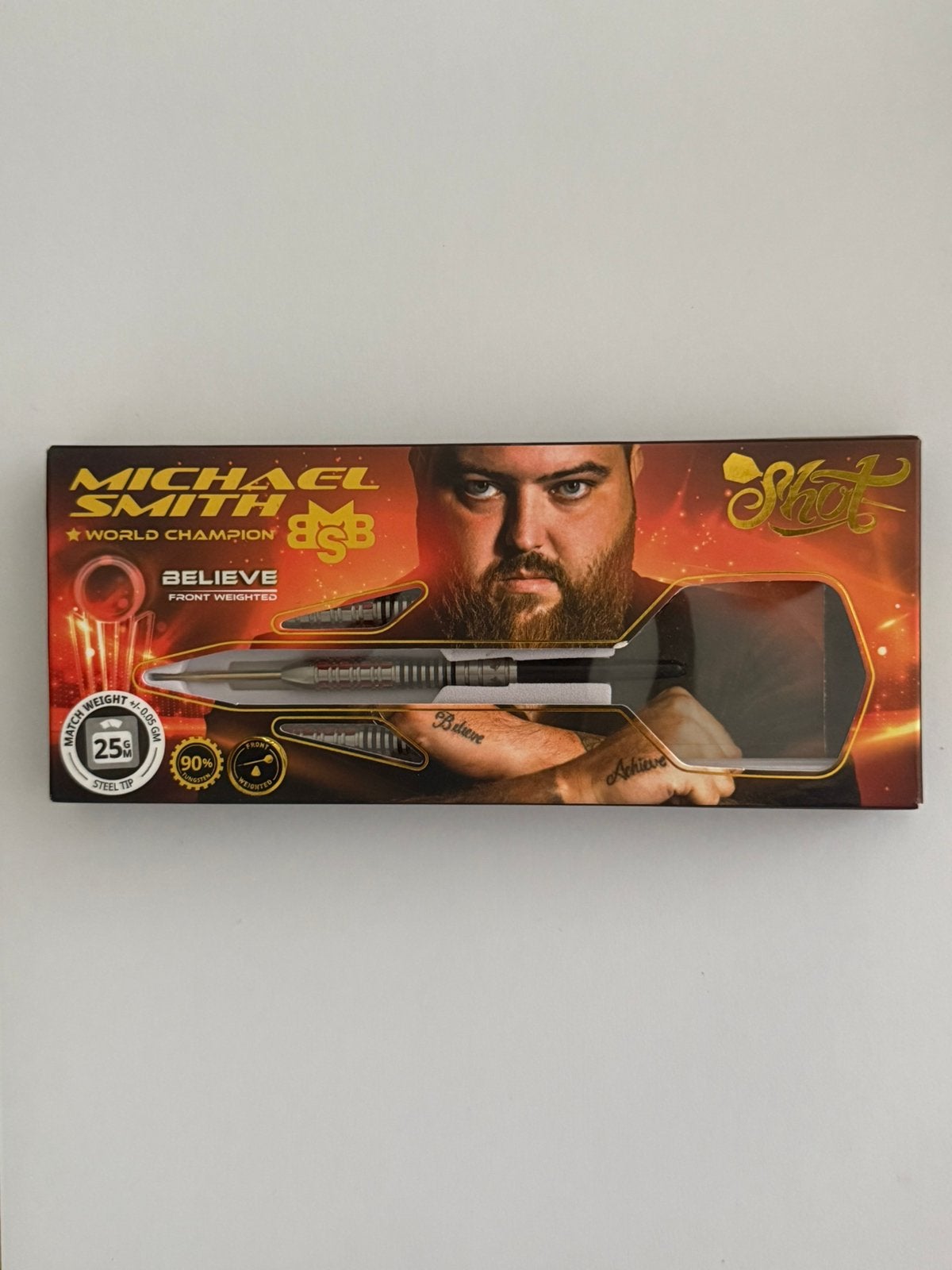 Michael Smith 90% Believe - Dartpijlen 25 gram, Sport en Fitness, Darts, 3404AH, Nieuw, Ophalen of Verzenden, Pijlen