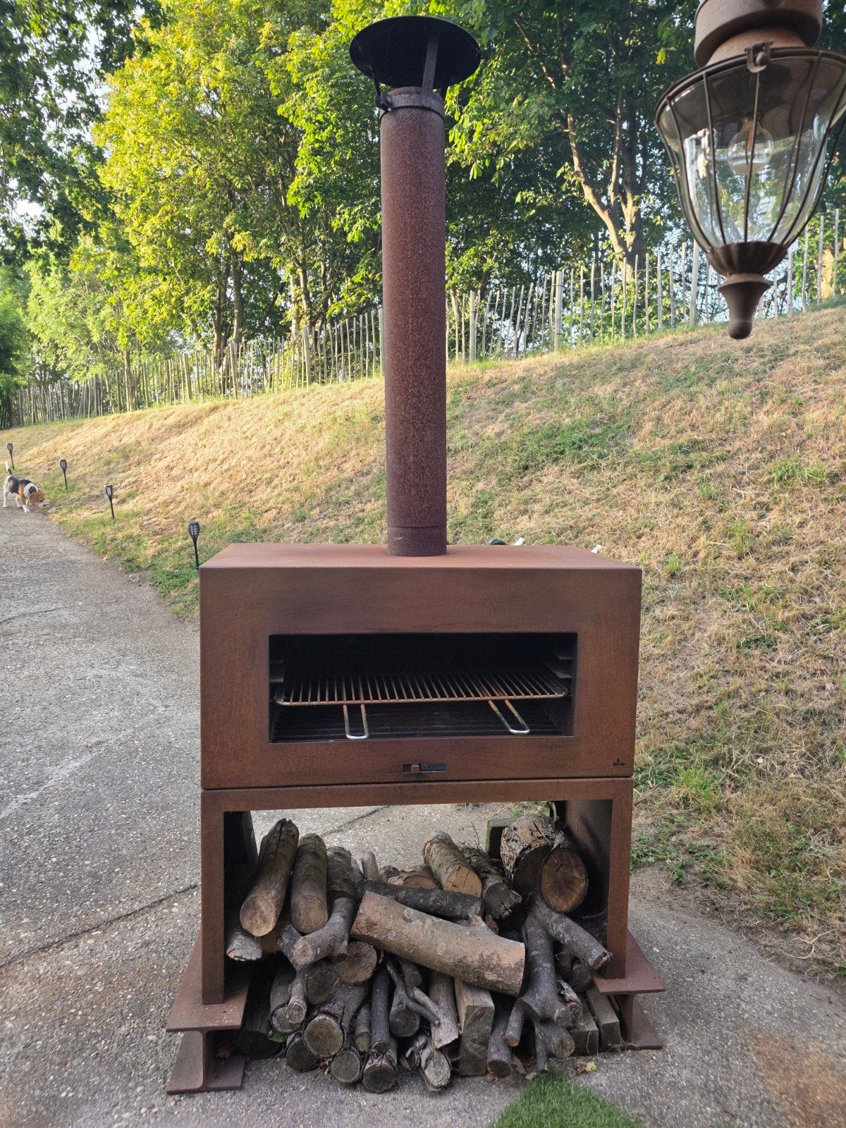Burn! buitenkeuken / BBQ / tuinhaard van cortenstaal, Ophalen of Verzenden, Gebruikt, Burn!