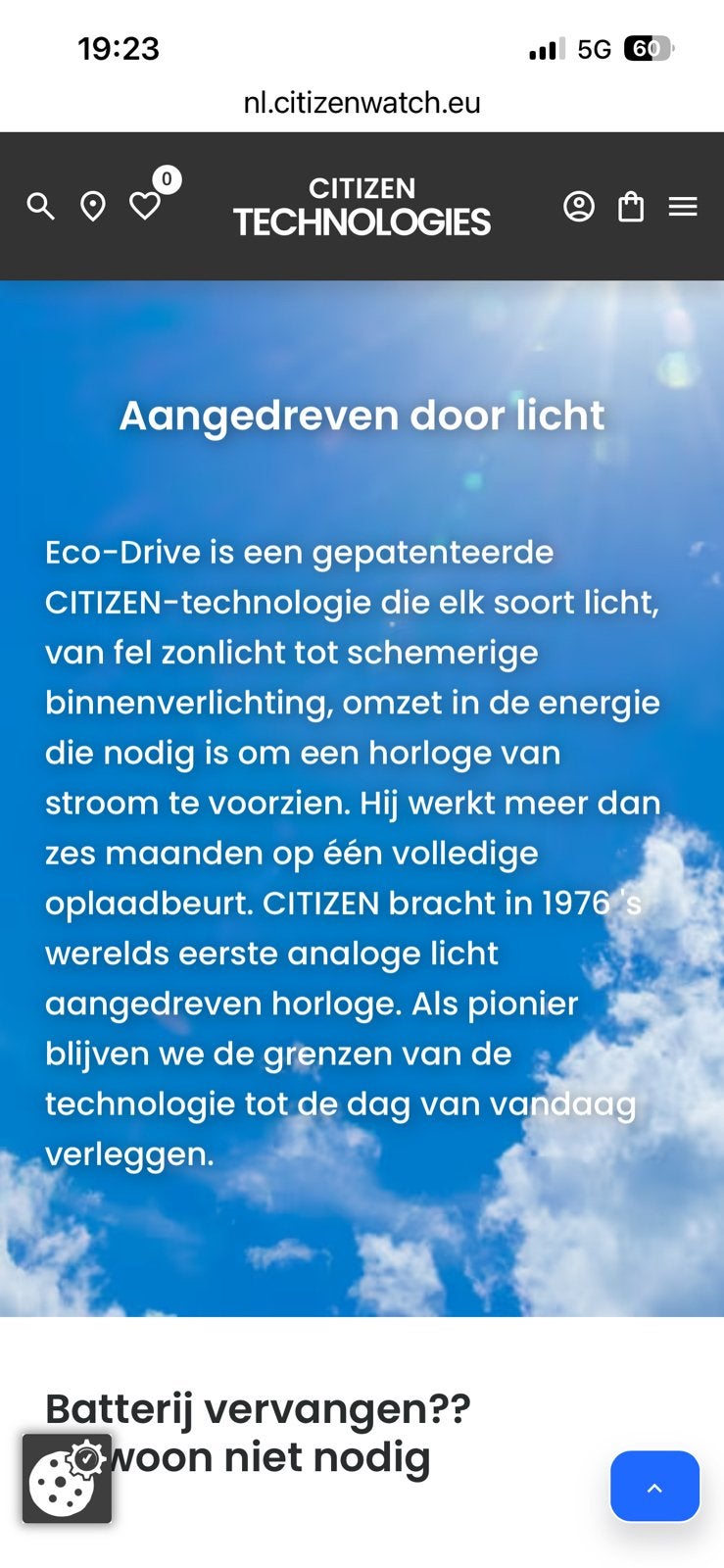 Citizen ECO, Sieraden, Tassen en Uiterlijk, Overige materialen, Verzenden, Leer, Gebruikt