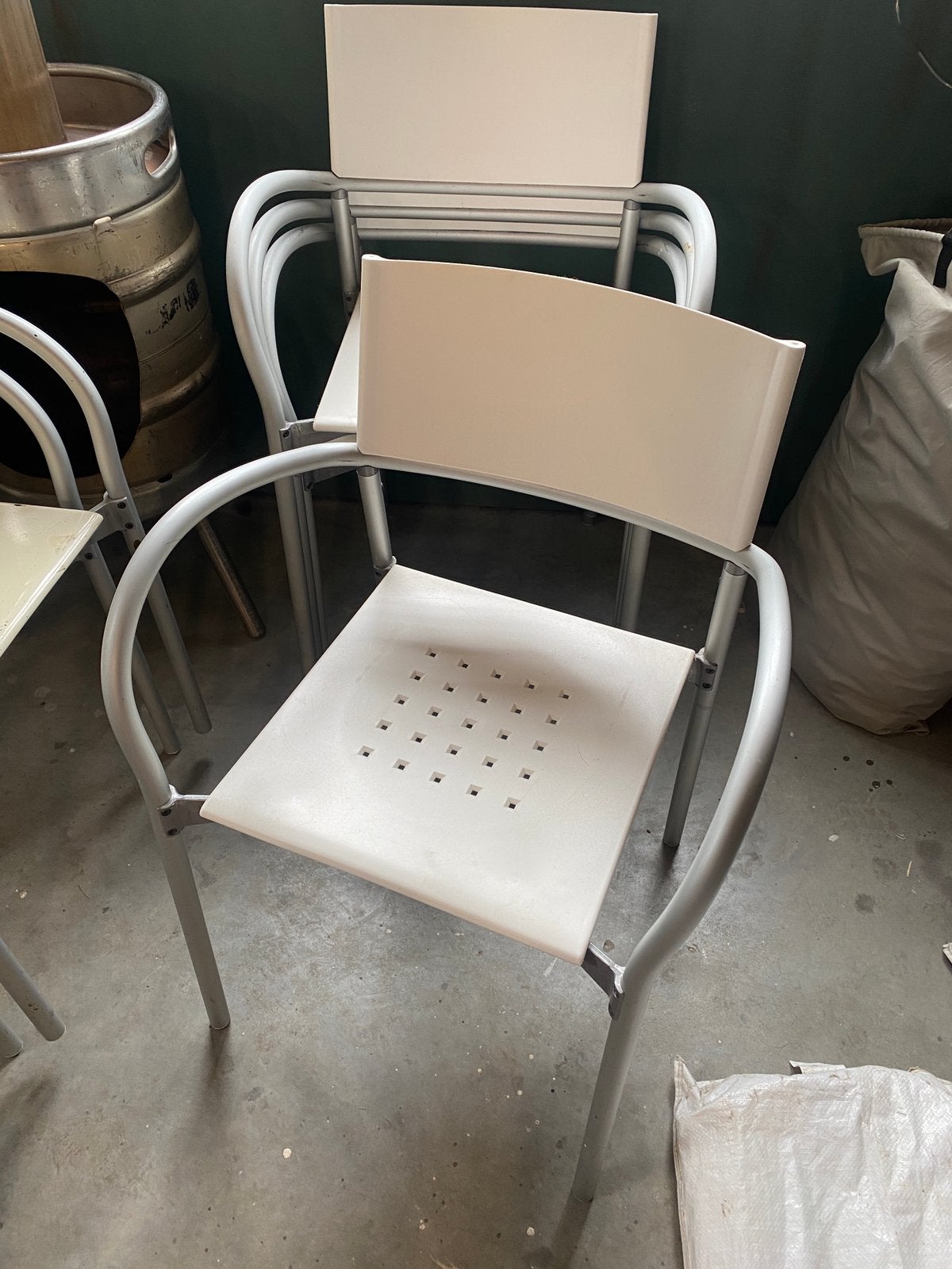 Segis Breeze design stoelen, Ophalen, Kunststof, Gebruikt, Wit