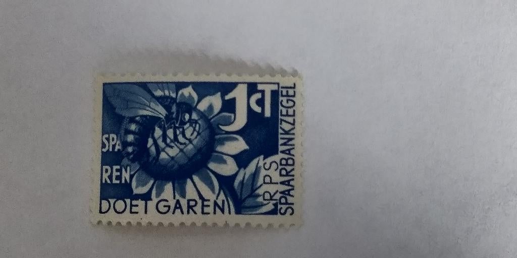 1934 Spaarzegel RPS van 1 cent puntgaaf zeldzaam, pr € 0,25, Verzenden, T/m 1940, Postfris
