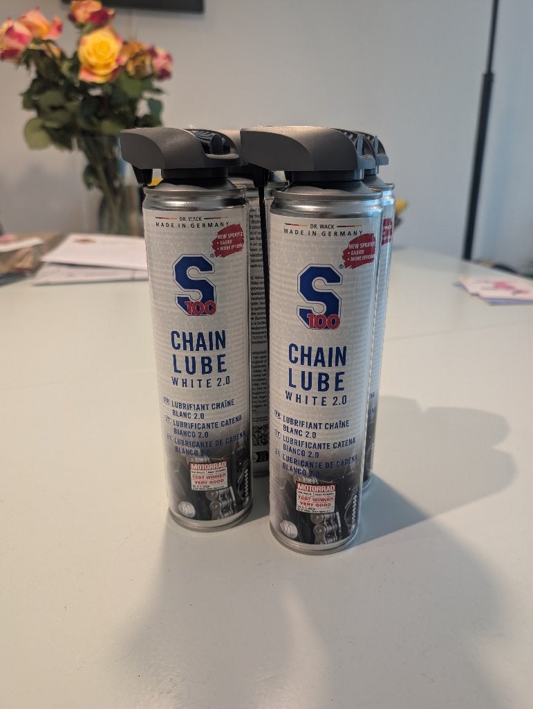 4x S100 White Chain Lube 2.0 Kettingspray 400ml - Nieuw, Ophalen of Verzenden