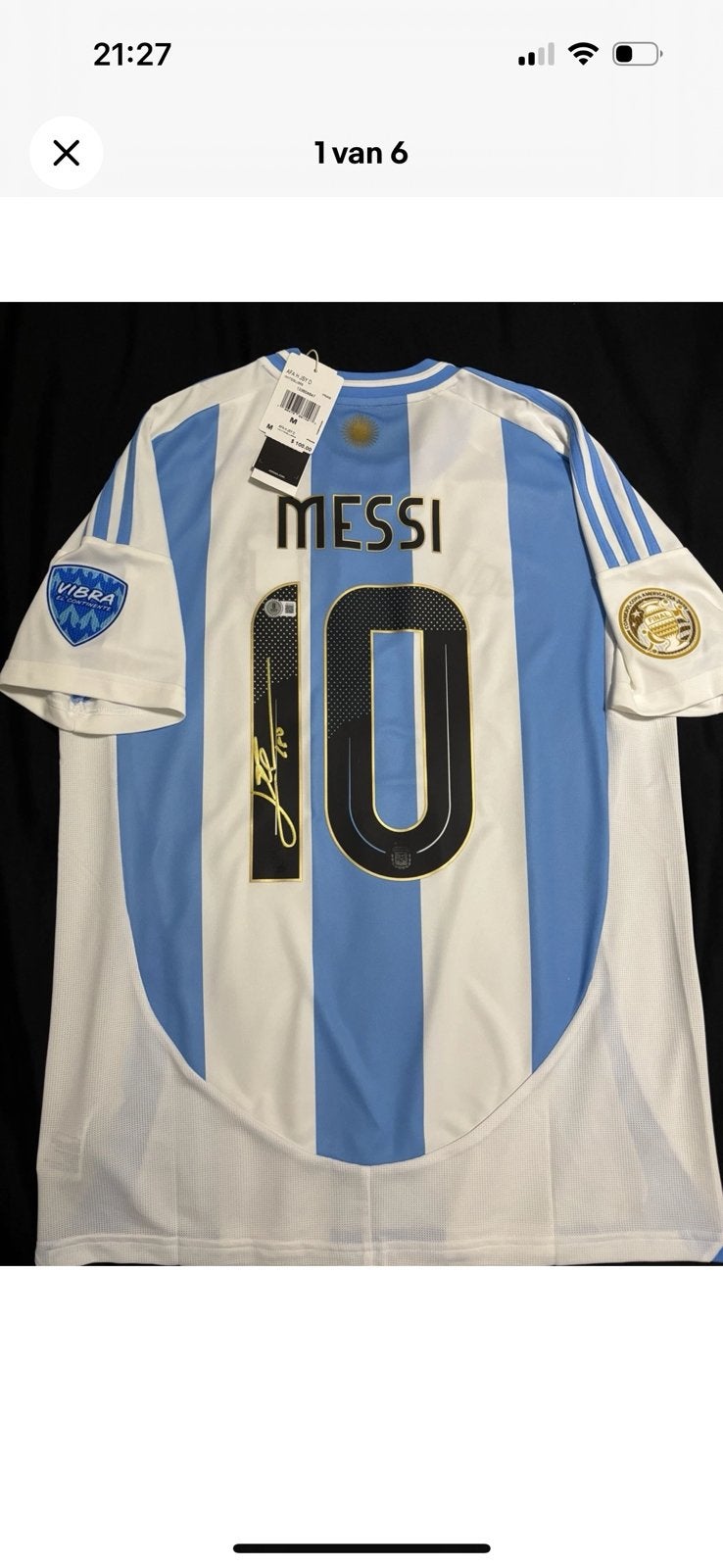 Messi shirt Argentinië gesigneerd met Beckett COA, Verzamelen, Ophalen, Zo goed als nieuw, Buitenlandse clubs, Shirt