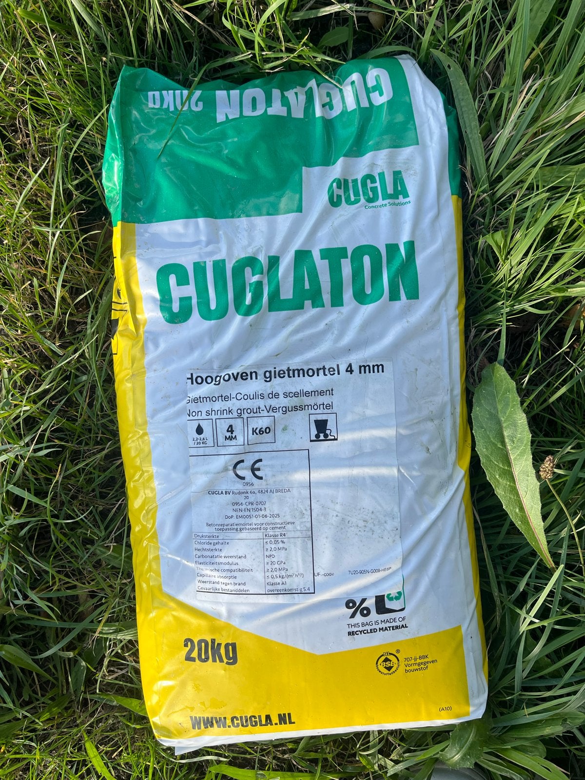 8 zakken Cuclaton Hoogoven Gietmortel 4 mm (20kg per zak), Ophalen, Nieuw