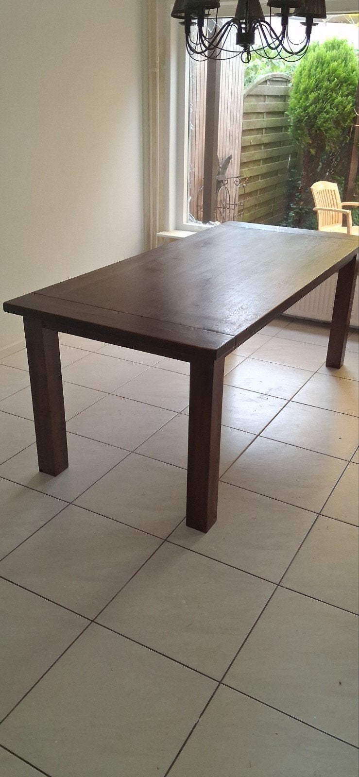 Robuuste eikenhouten eettafel, Huis en Inrichting, Ophalen, Modern, Robuust, Eikenhout, 50 tot 100 cm