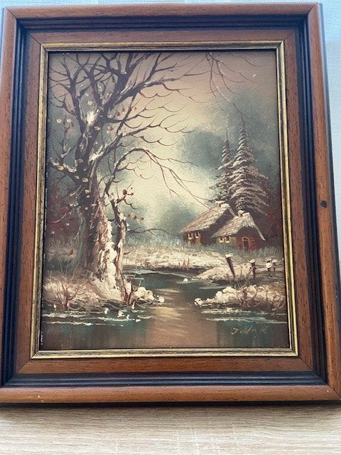schilderij van J.Kok, Doek, Ophalen of Verzenden, Landschap, Olieverf