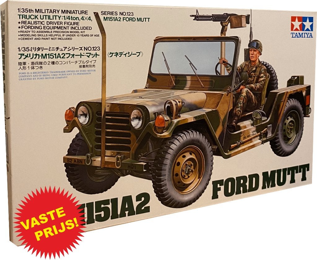 U.S. M151A2 Ford Mutt (Tamiya 35123) 1/35, Auto, 1:32 tot 1:50, Nieuw, Ophalen of Verzenden