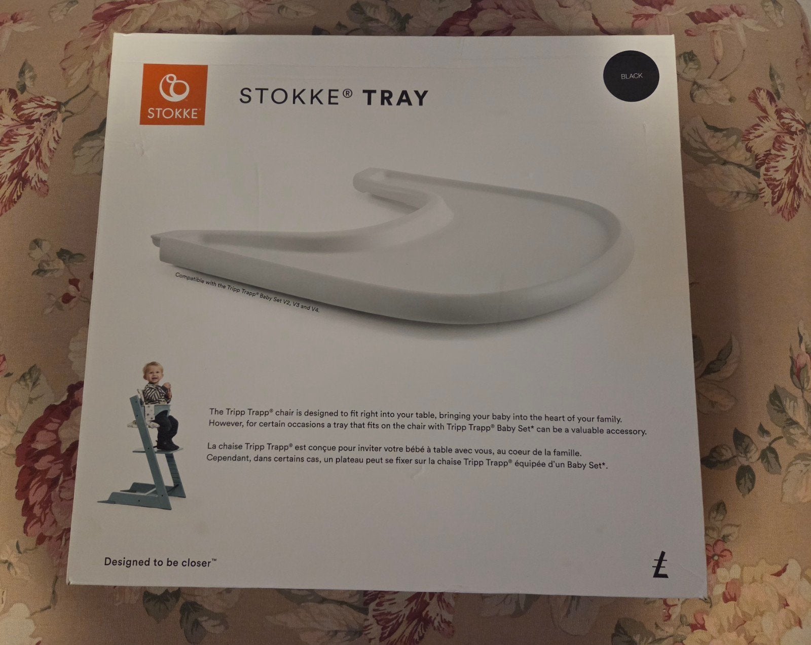 Stokke tray zwart, Ophalen, Zo goed als nieuw