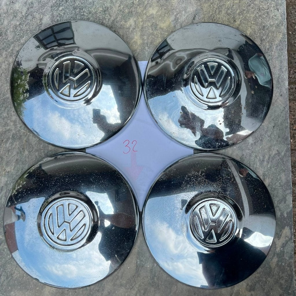 VW wieldop 4x 130 set KG Beetle T14 68 - chroom, Ophalen of Verzenden, Gebruikt