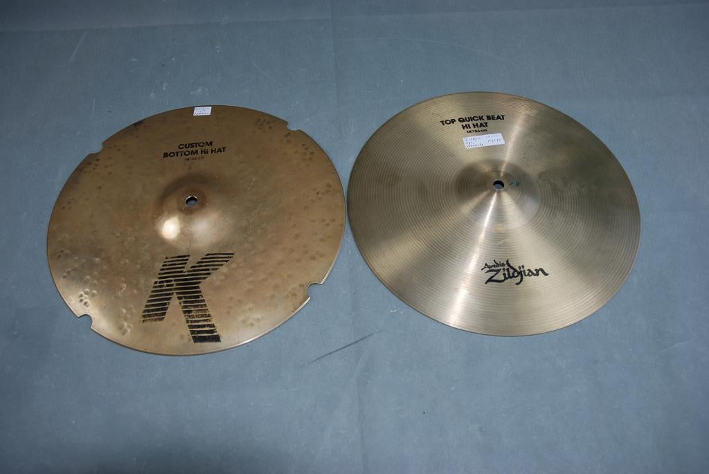 Zildjian Quickbeat avedis top en K bottom hihat 1688/1292gr, Gebruikt, ., Drums of Percussie, Ophalen of Verzenden