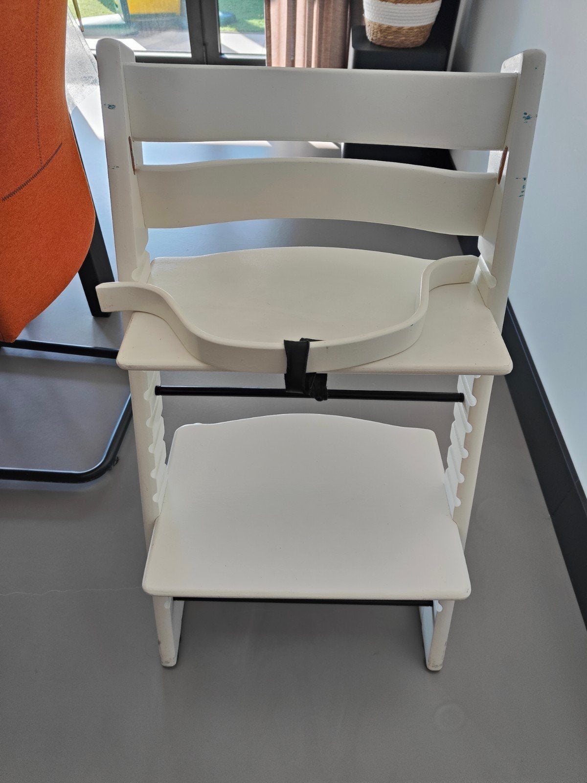 Witte Stokke trip trap stoel, Ophalen, Gebruikt, Meegroeistoel, Stoelverkleiner