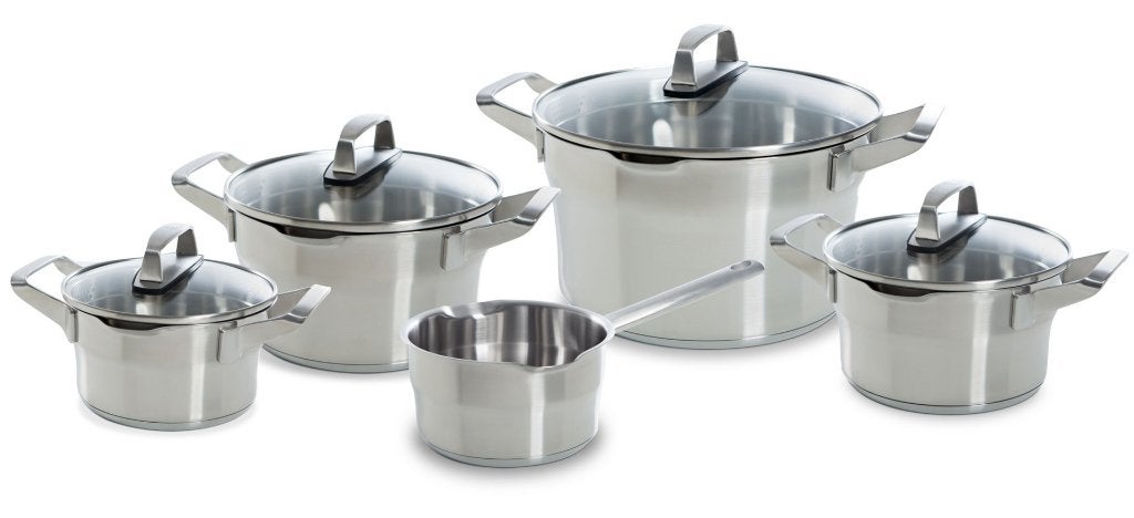 Pannenset BK Premium + RVS PFAS vrij 9-delig, Verzenden, Nieuw, Pannenset, Rvs