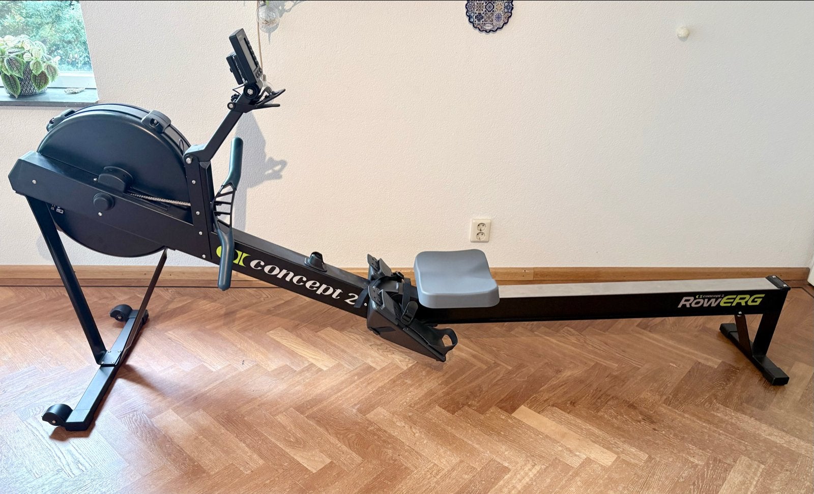 Concept 2 Roeitrainer RowErg PM5 - Zo goed als nieuw, Sport en Fitness, Ophalen, Armen, Zo goed als nieuw, Metaal