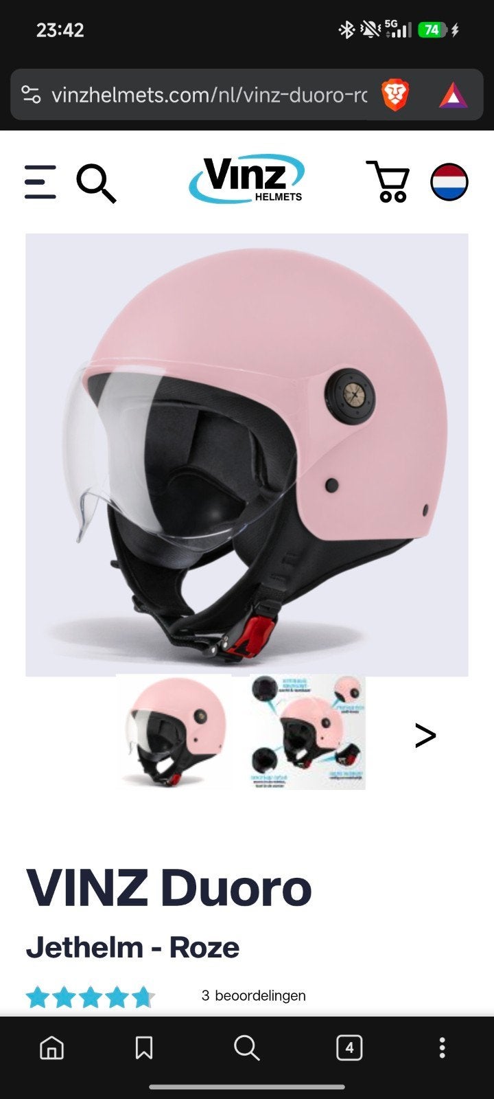 VINZ kinder scooterhelm Roze, Ophalen, Zo goed als nieuw, Extra small of kleiner, Overige merken