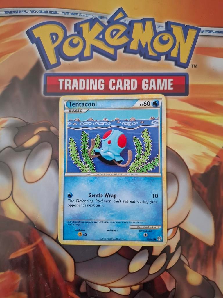 Tentacool 80/102 Heartgold&Soulsilver Triumphant pokemon, Ophalen of Verzenden, Zo goed als nieuw, Losse kaart