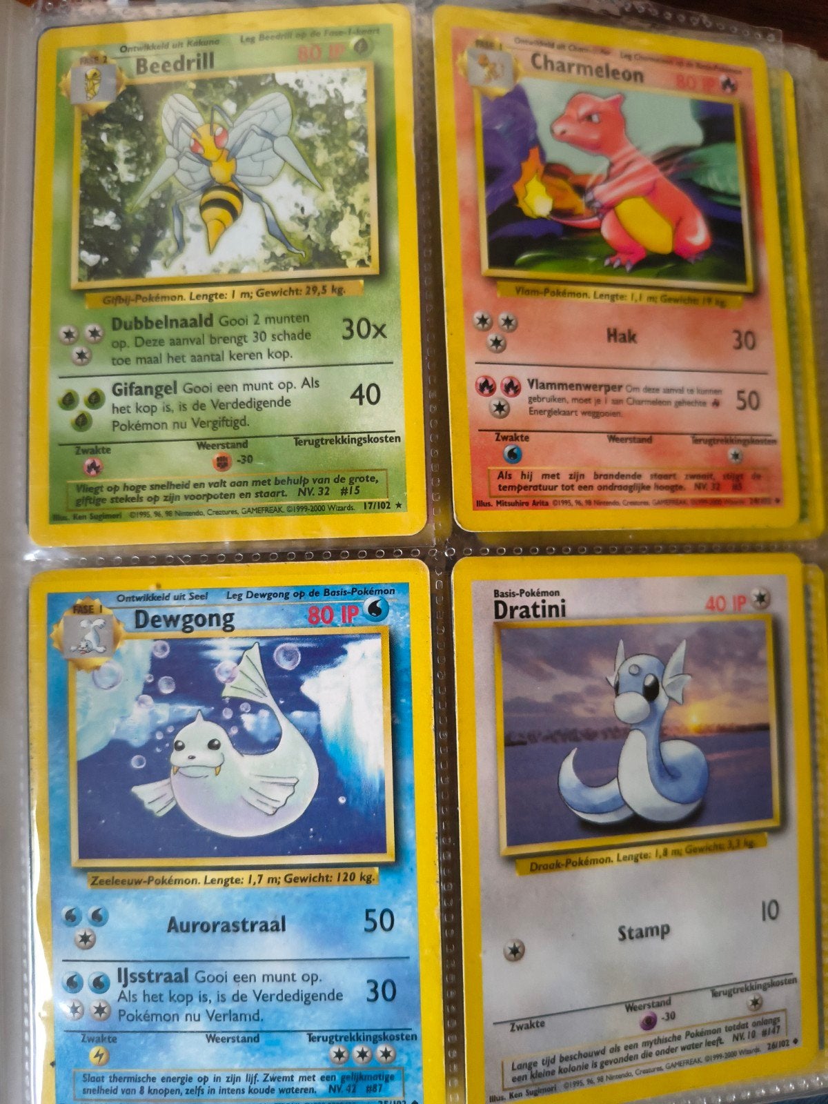 Pokémon Kaarten Base set Nederlands (27), Ophalen of Verzenden, Gebruikt, Meerdere kaarten