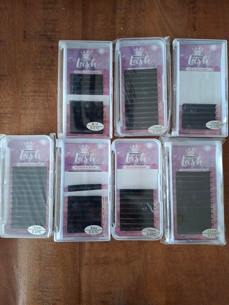 Wimperextensions mix C krul easy fan bloom volume, Ophalen of Verzenden, Nieuw, Zwart, Ogen