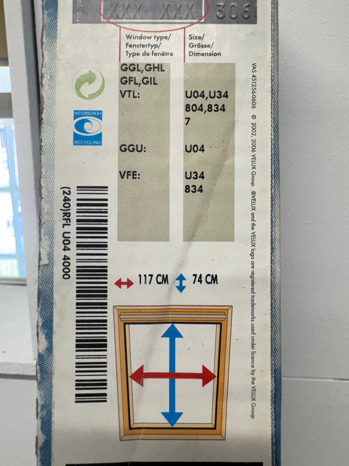 Velux rolgordijn voor dakraam GGL U04 in zand kleur, Ophalen, Zo goed als nieuw, 50 tot 100 cm, Minder dan 100 cm