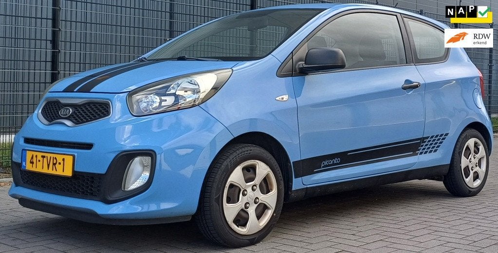Kia Picanto 1.0 CVVT, Auto's, Voorwielaandrijving, Stof, Gebruikt, Zwart