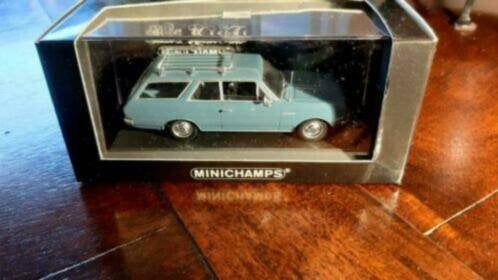 Minichamps Opel Rekord Caravan Break 1966 blue 430 046111, Ophalen of Verzenden, Nieuw, Auto, MiniChamps