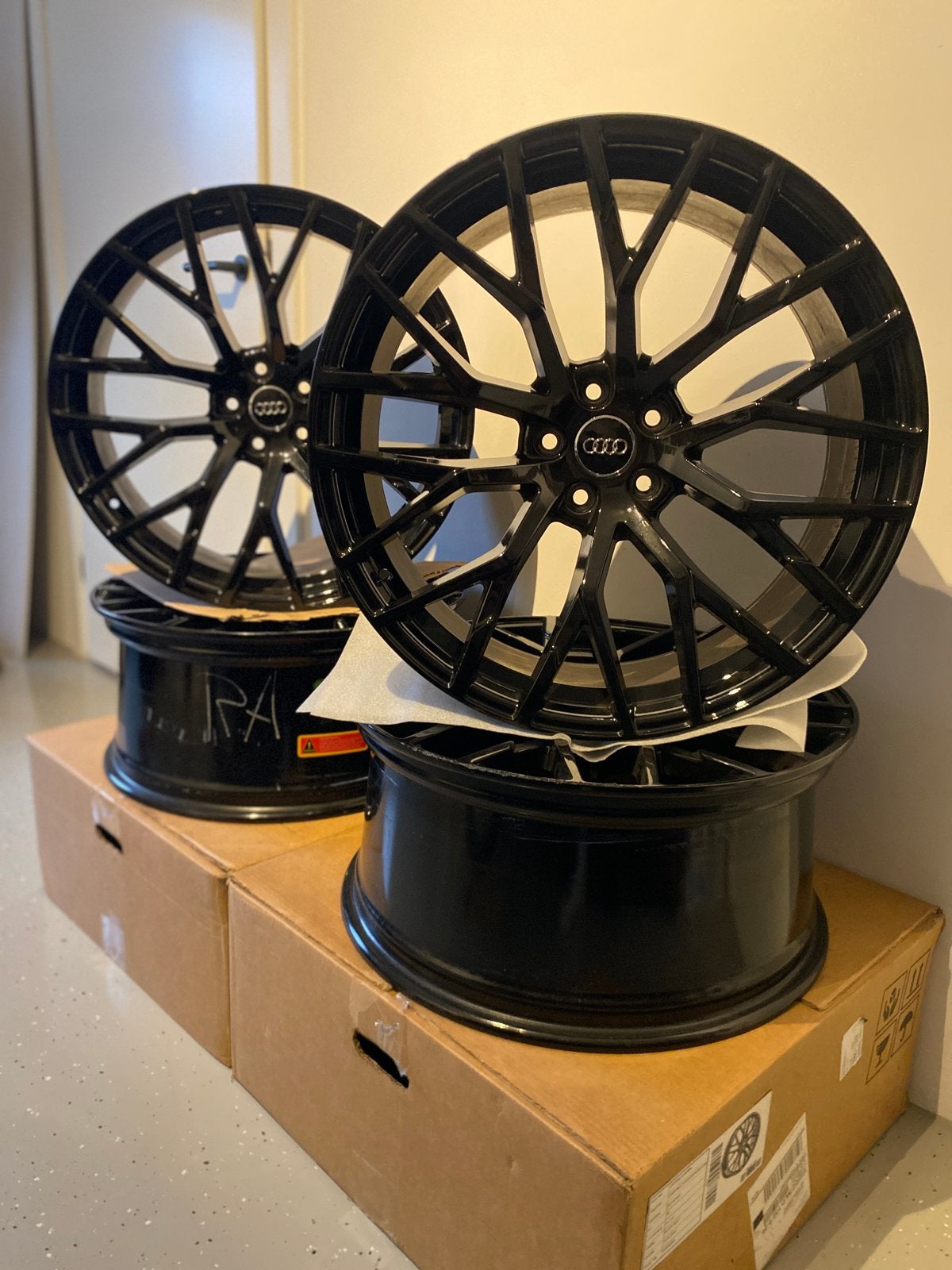 21 inch Audi A6 / A7 velgen - Zwart - Gebruikt, Auto-onderdelen, Banden en Velgen, Ophalen, Gebruikt, Velg(en), 21 inch