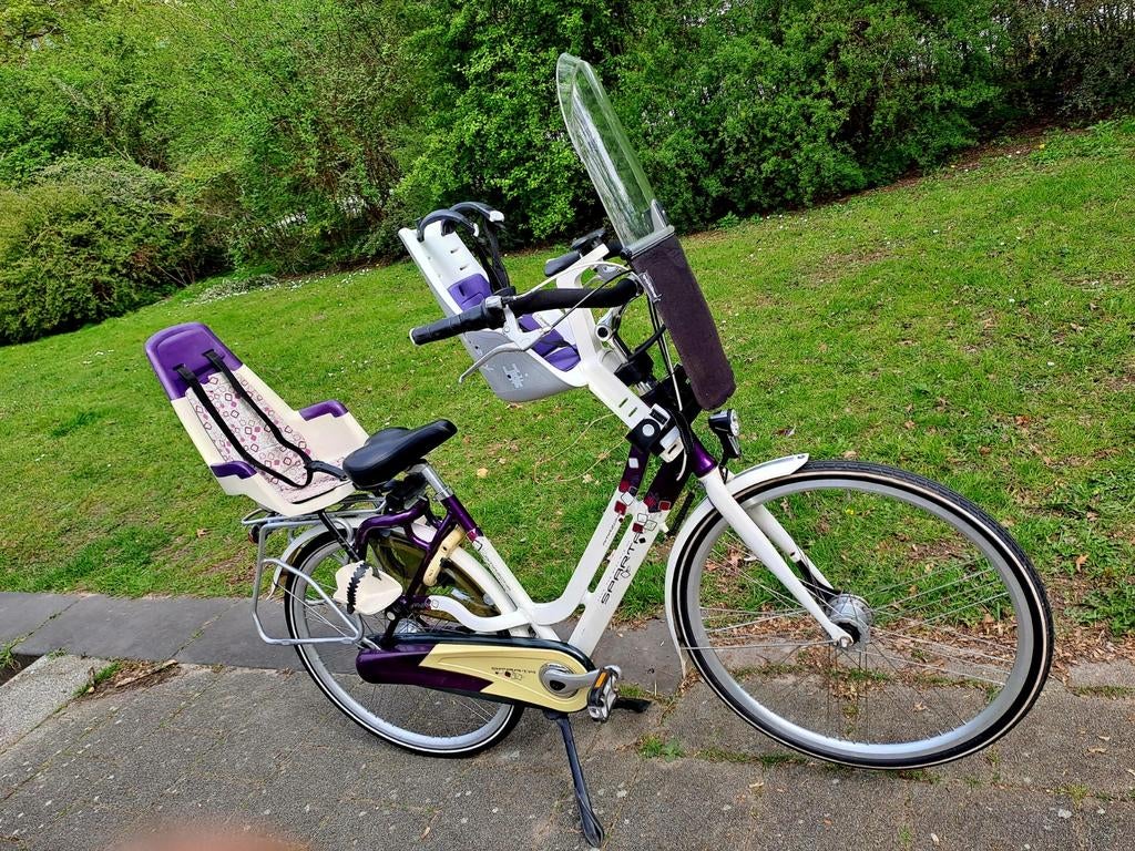 SPARTA AMAZONE moederfiets met kinderzitjes, 2 zitjes, Sparta, 53 tot 56 cm, Buggydrager