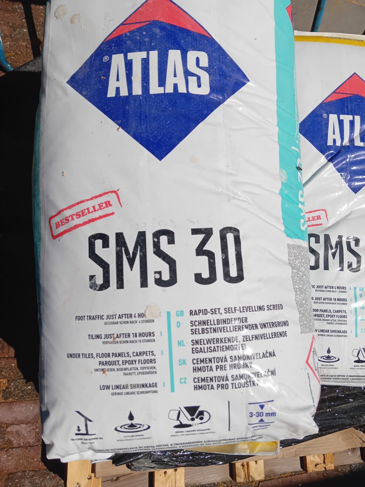 12 zakken egaline Atlas SMS 30, Ophalen of Verzenden, Nieuw
