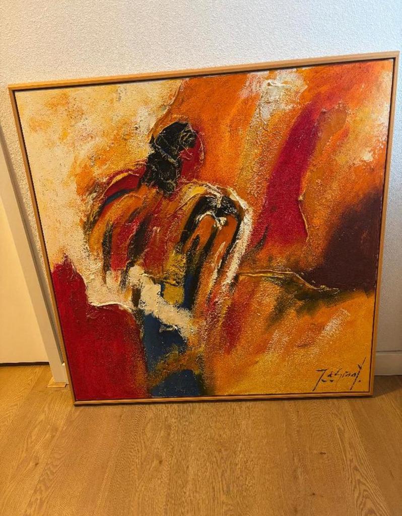 Orgineel schikderij van Jochem de Geaaf, Antiek en Kunst, Kunst | Schilderijen | Abstract, Ophalen