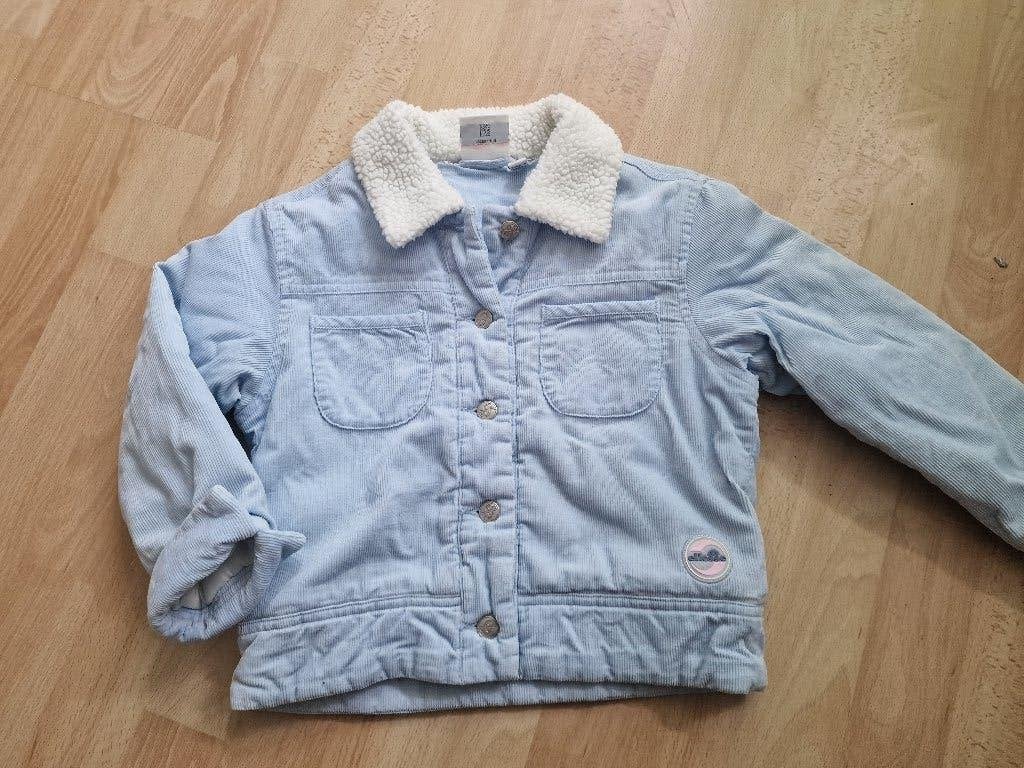 blauwe tussen jas, maat 116/122 en 92/98, Kinderen en Baby's, Ophalen of Verzenden, Zo goed als nieuw, Meisje, Jas