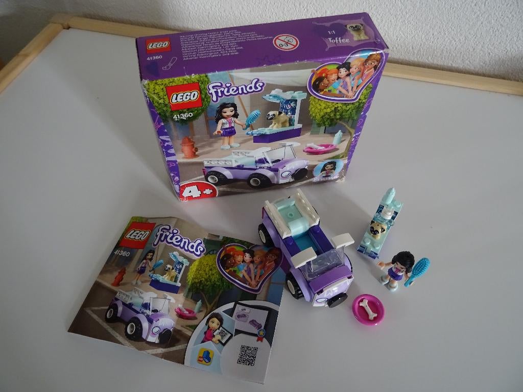 Lego Friends 41360 - Emma's mobiele dierenkliniek - compleet, Lego, Friends, Ophalen of Verzenden, Zo goed als nieuw