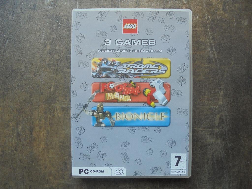 Lego 3-Pack Racers/Football/Bionicle voor PC (zie foto's), Spelcomputers en Games, Games | Pc, Gebruikt, 1 speler, Ophalen of Verzenden