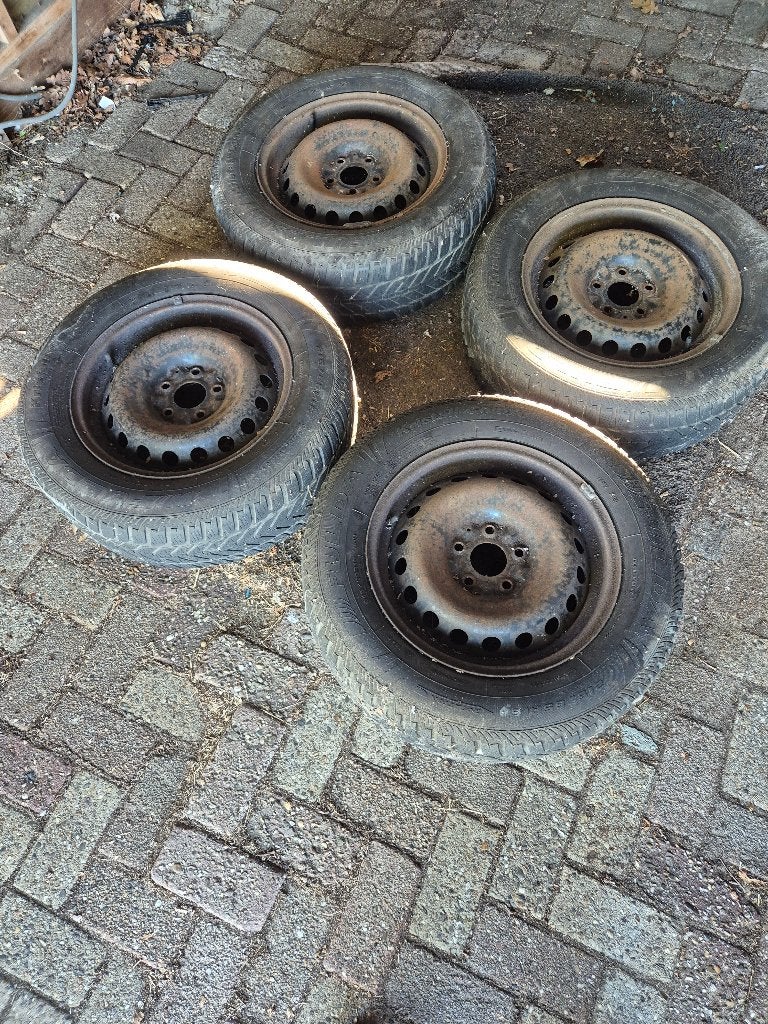stalen velgen met winterbanden, Ophalen, 16 inch, Banden en Velgen, Winterbanden