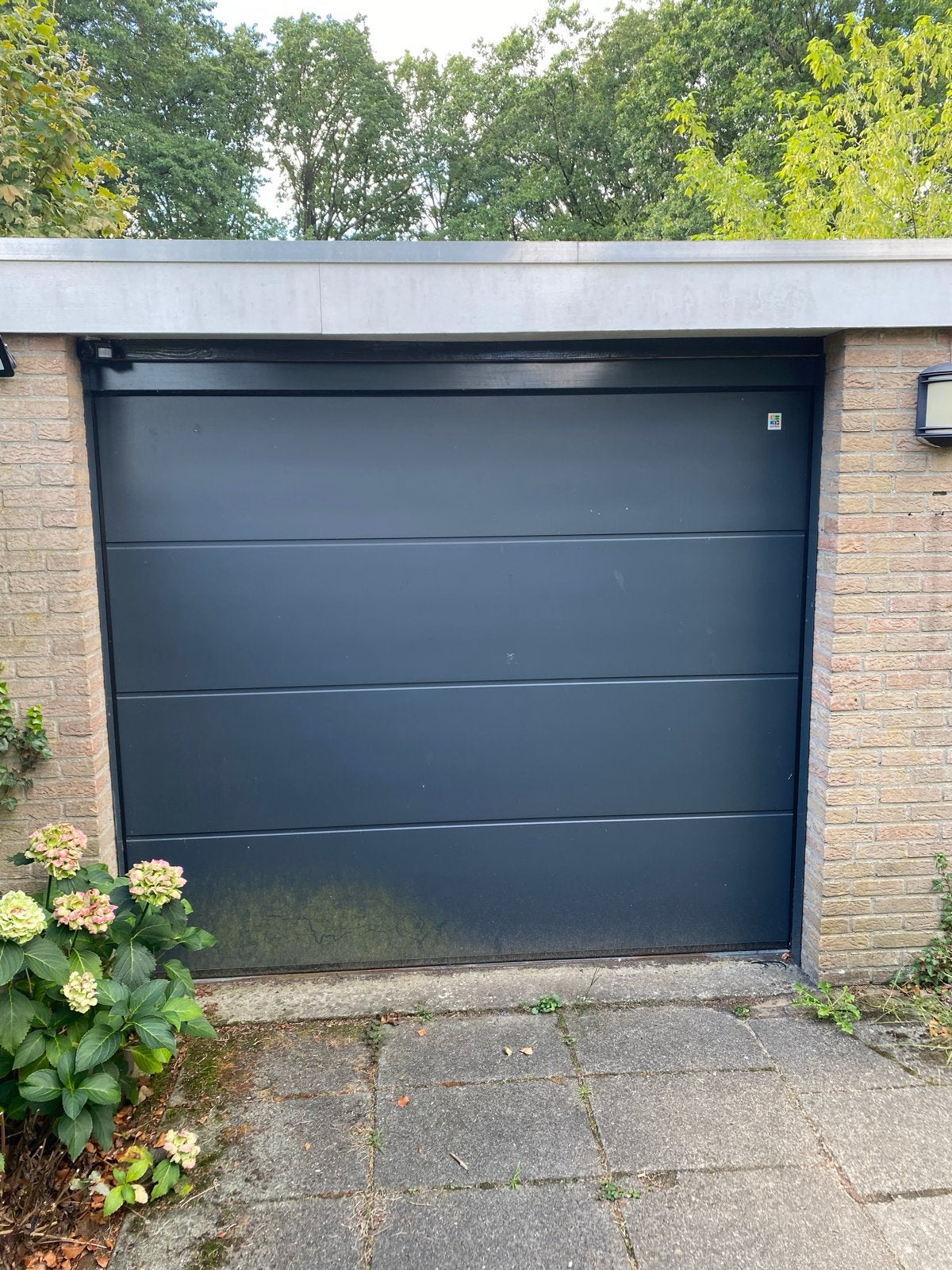 Berner elektrische en geïsoleerde sectionaaldeur, Gebruikt, 120 cm of meer, Garagedeur, Ophalen of Verzenden