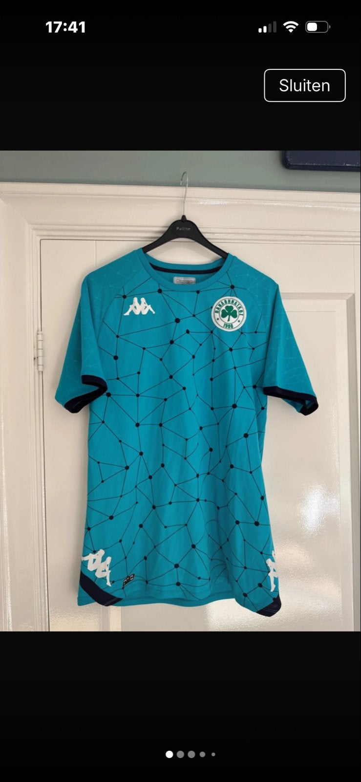 Kappa Panathinaikos FC Voetbalshirt - Maat L, Maat 52/54 (L), Blauw, Overige typen, Ophalen of Verzenden