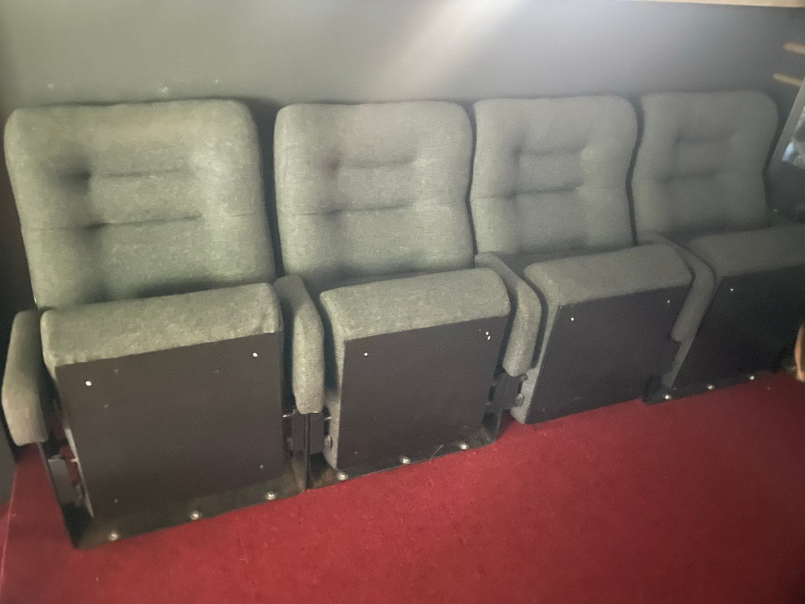 Set van 4 bioscoopstoelen, Huis en Inrichting, Ophalen, Gebruikt, Vier, Stof