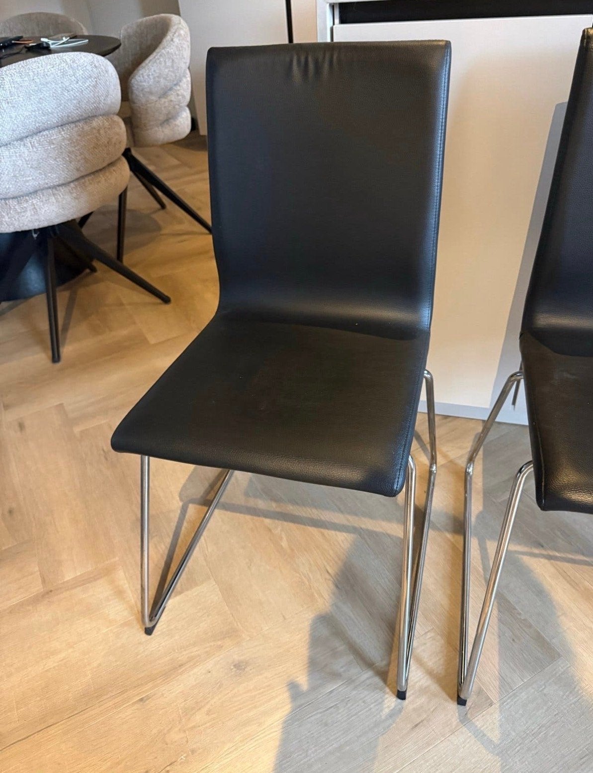 IKEA eetkamerstoelen - 4 stuks, Ophalen, Gebruikt, Zwart, Vier