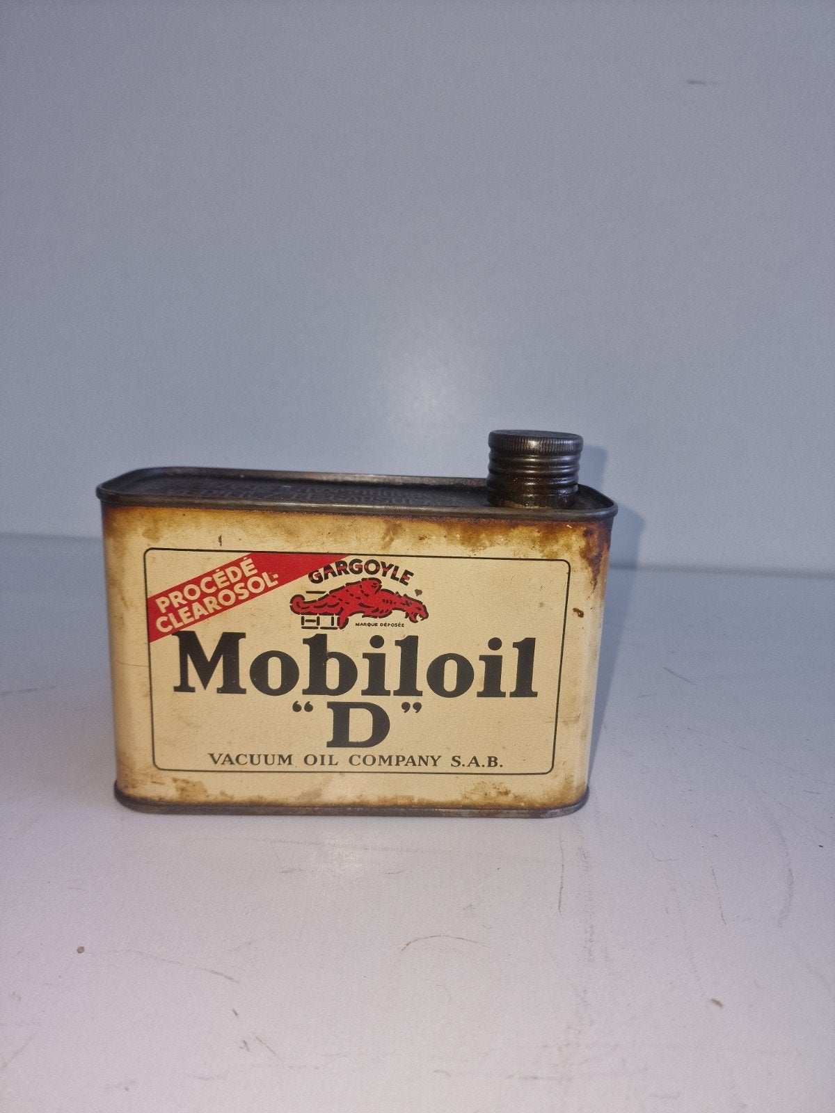 Mobioil blik, Ophalen, Gebruikt