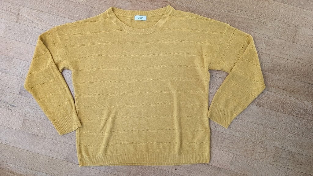 Okergele trui van Jacqueline de Yong (ONLY) maat XL, Geel, Maat 46/48 (XL) of groter, Ophalen of Verzenden, Zo goed als nieuw