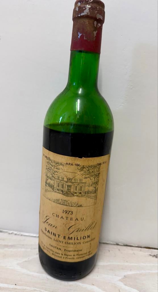 Chateau Jean Guillet Saint-Emilion 1973, Frankrijk, Ophalen of Verzenden, Zo goed als nieuw, Rode wijn