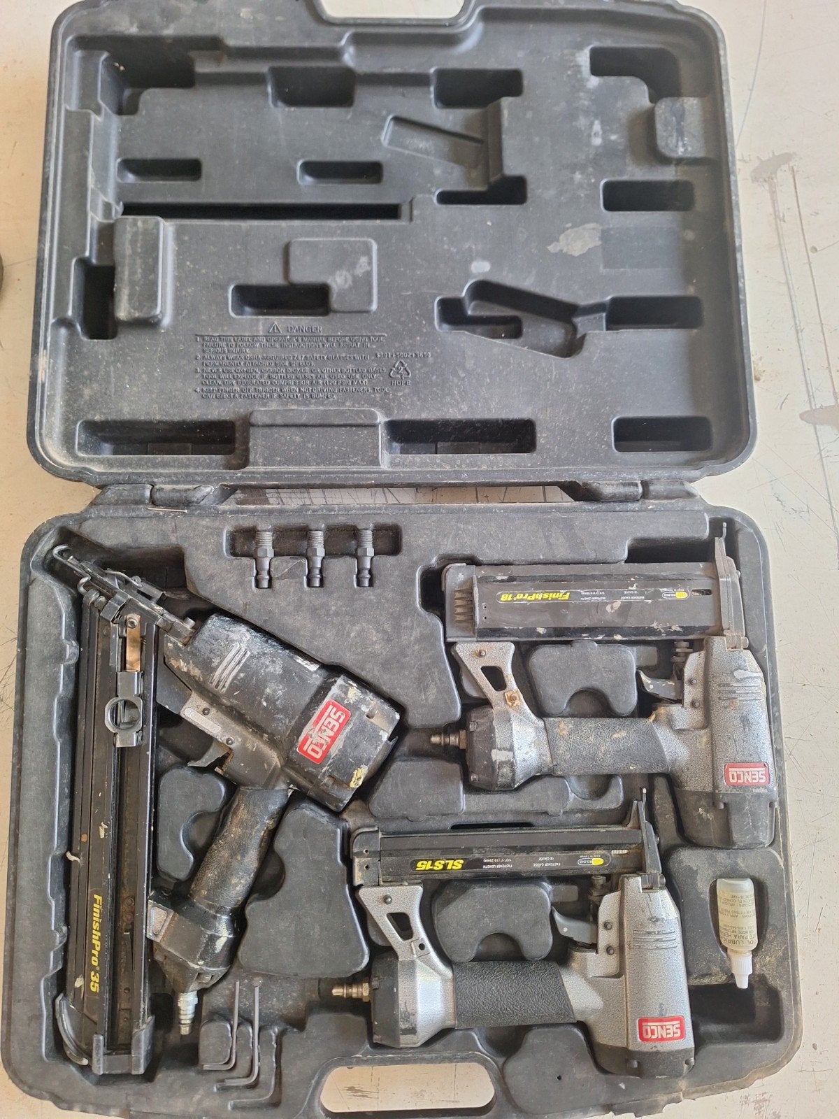 Senco Lucht Tackers Set - FinishPro 32, FinishPro 35, SLS18, Ophalen, Gebruikt, Tacker/nietmachine, Overige merken